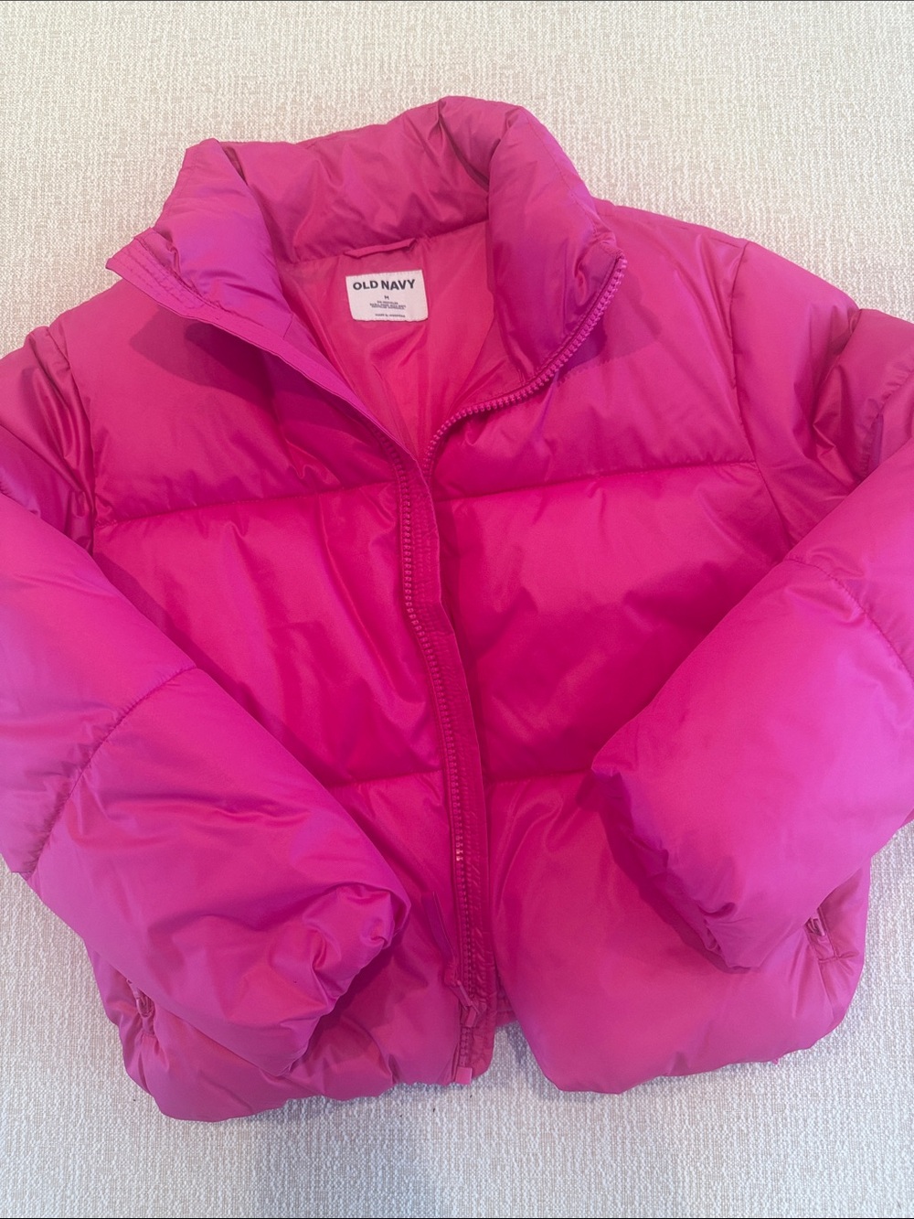 Old Navy Bright Pink Puffer Jacket
